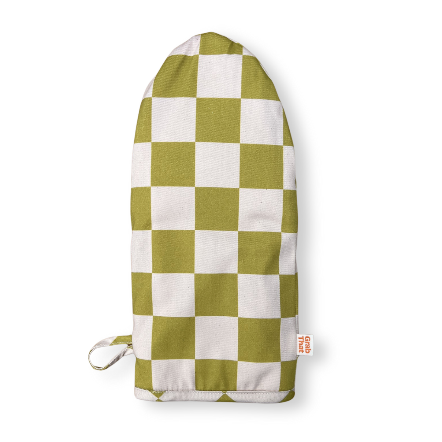 Green and Cream Oven Mitt