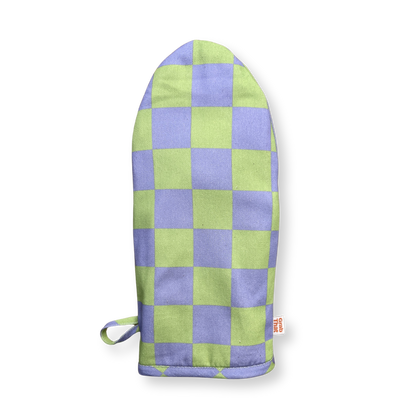 Lilac and Green Oven Mitt