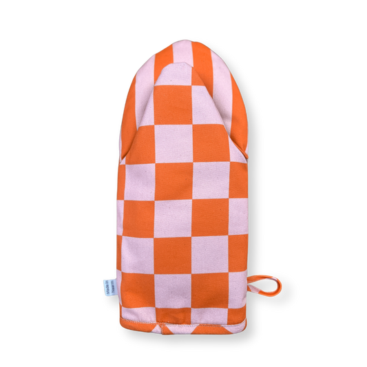 Pink and Orange Oven Mitt