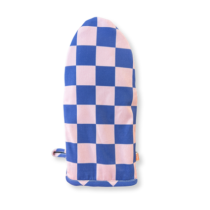 Pink and Indigo Oven Mitt