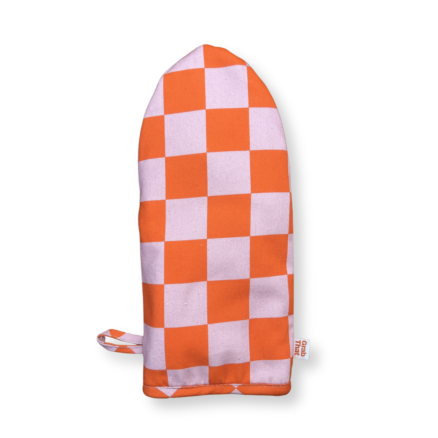 Pink and Orange Oven Mitt