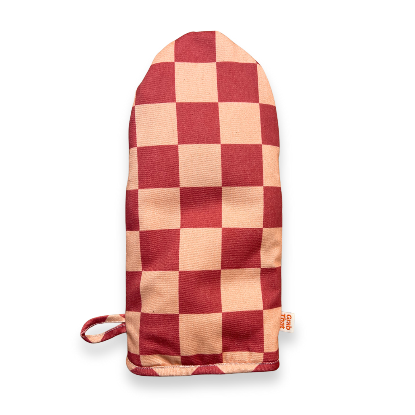 Peach and Raspberry Oven Mitt