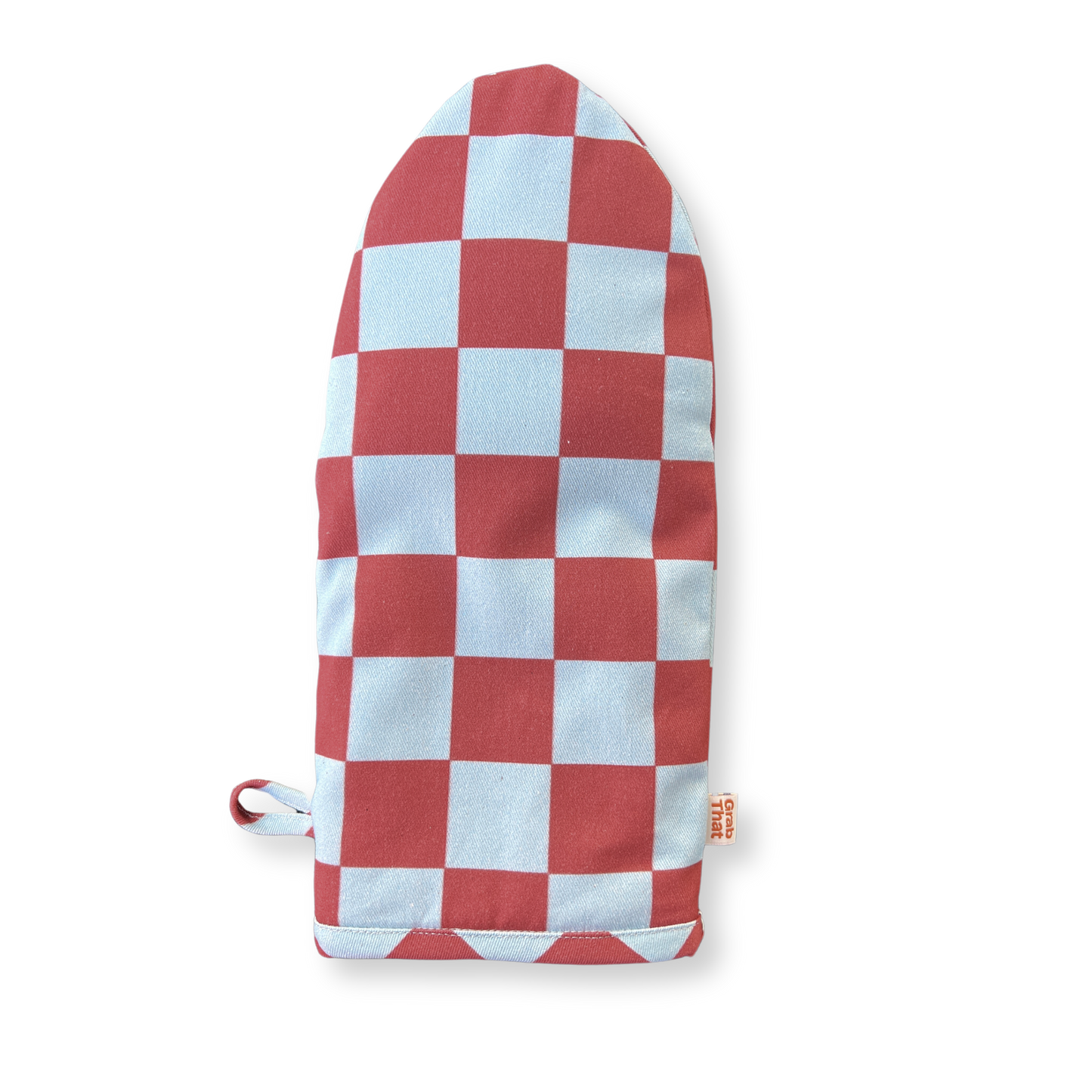 Raspberry and Sky Oven Mitt