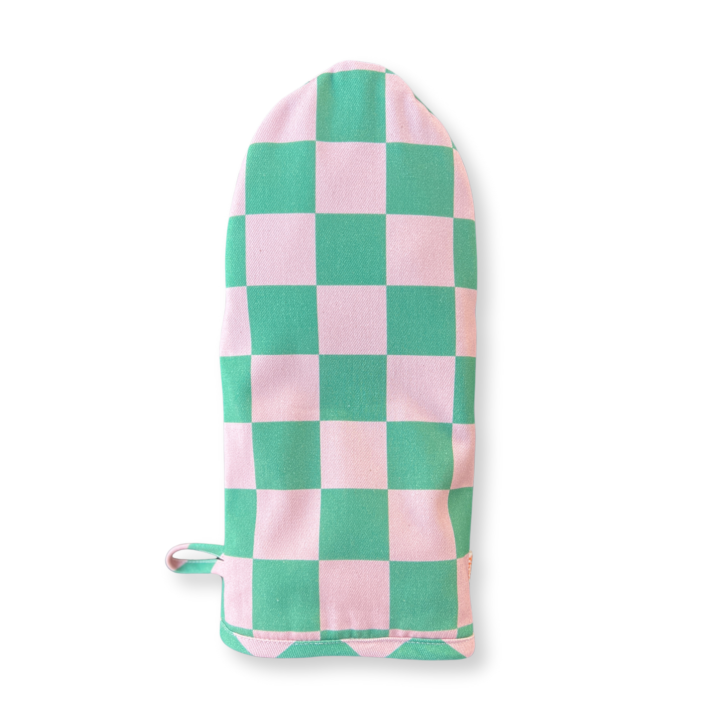 Pink and Teal Oven Mitt